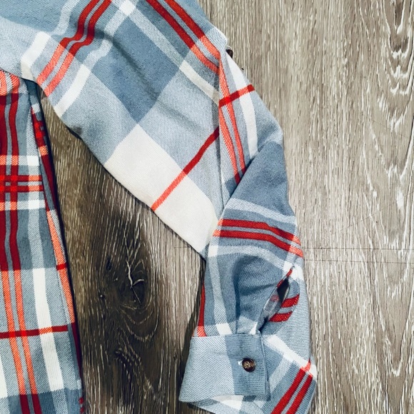 Eden & Olivia plaid high-low shirt size large - Picture 4 of 9